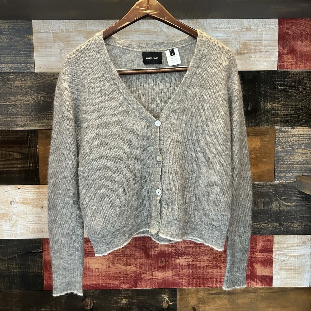 Rachel Comey Knit Cardigan Wool Alpaca Loose Knit Mesh Size Small Brown